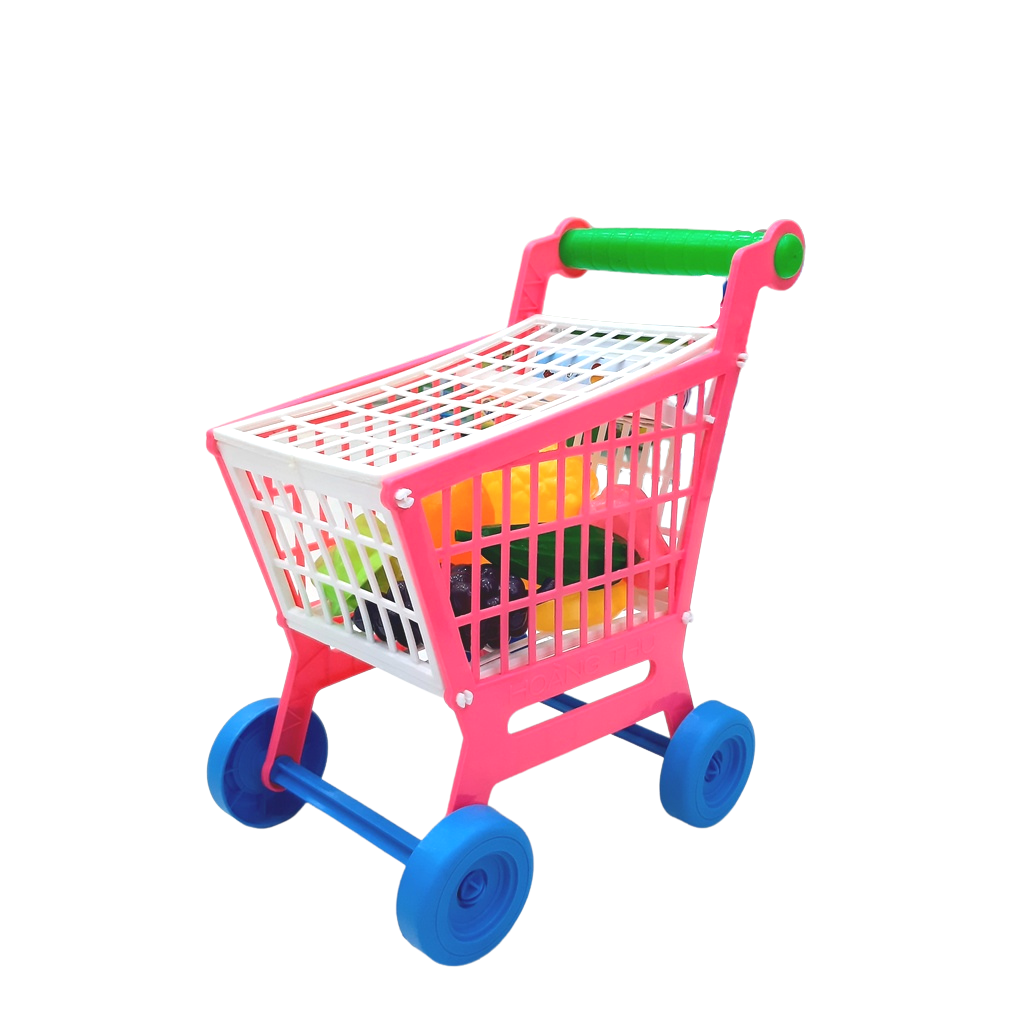 Đồ chơi xe đẩy siêu thị cho bé có trái cây HT7660