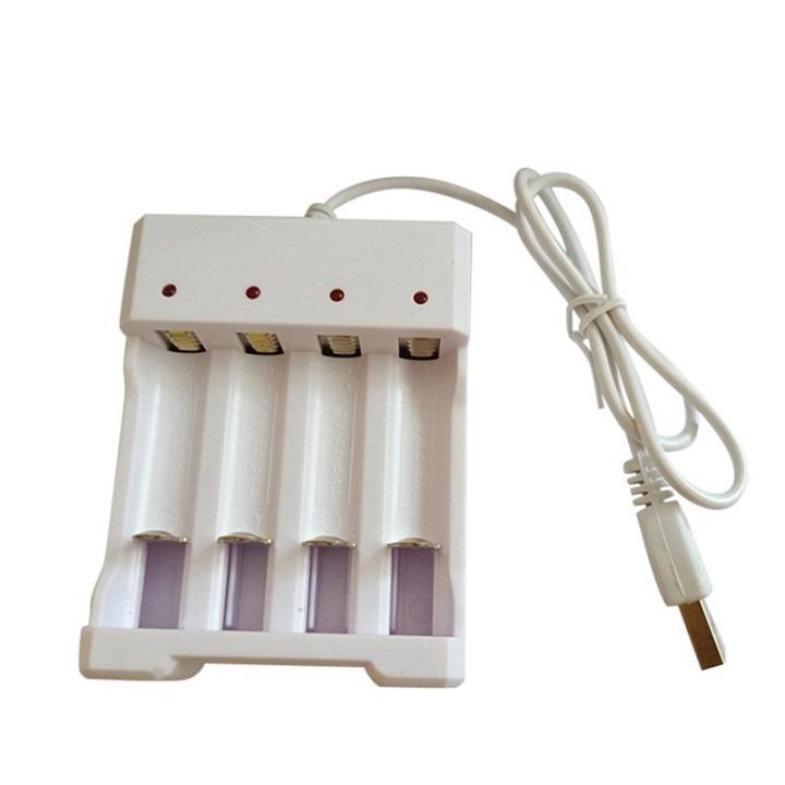 Bộ Sạc Pin Tiểu AA - AAA Sử Dụng Cổng Sạc USB