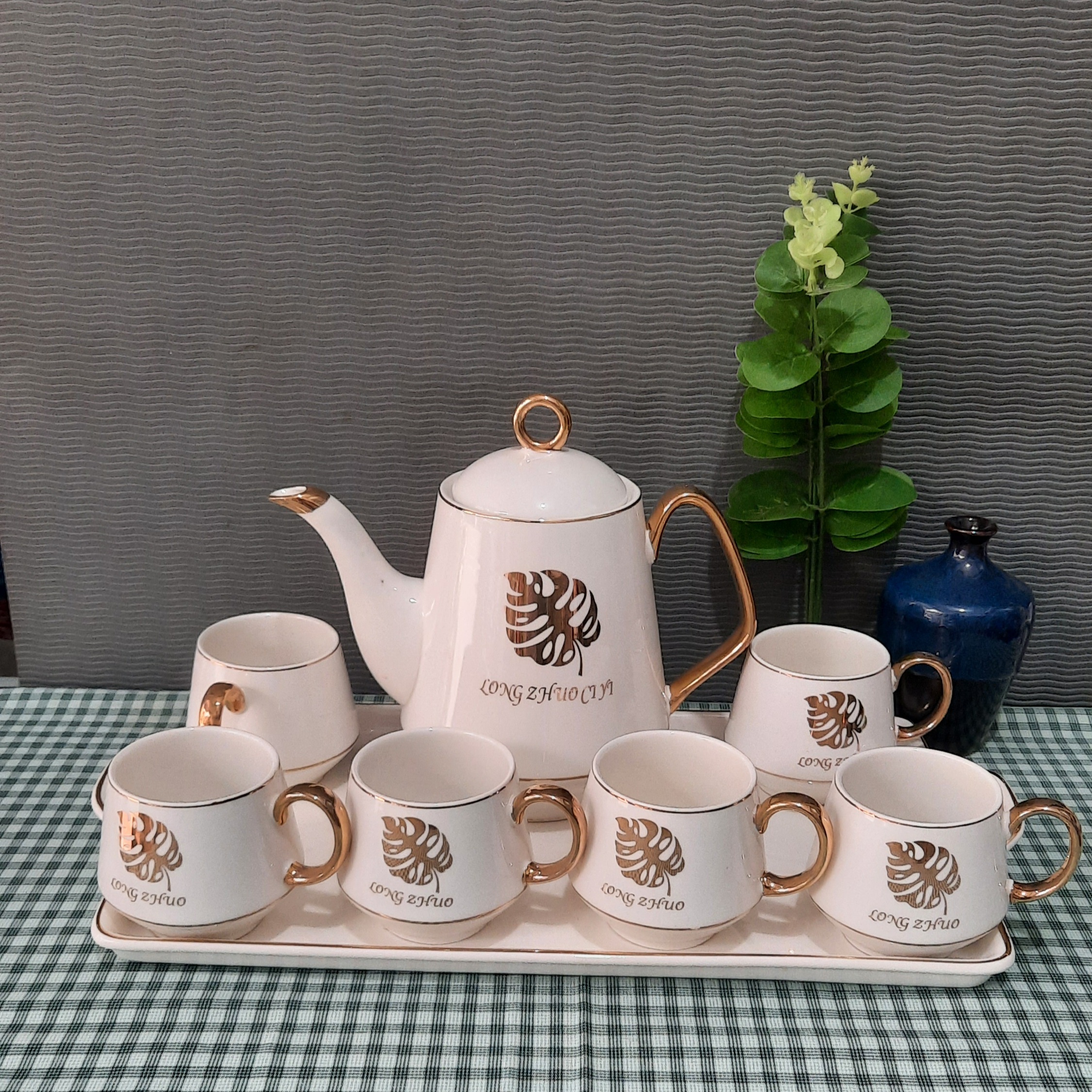 Bộ ấm chén sứ cao cấp kèm khay