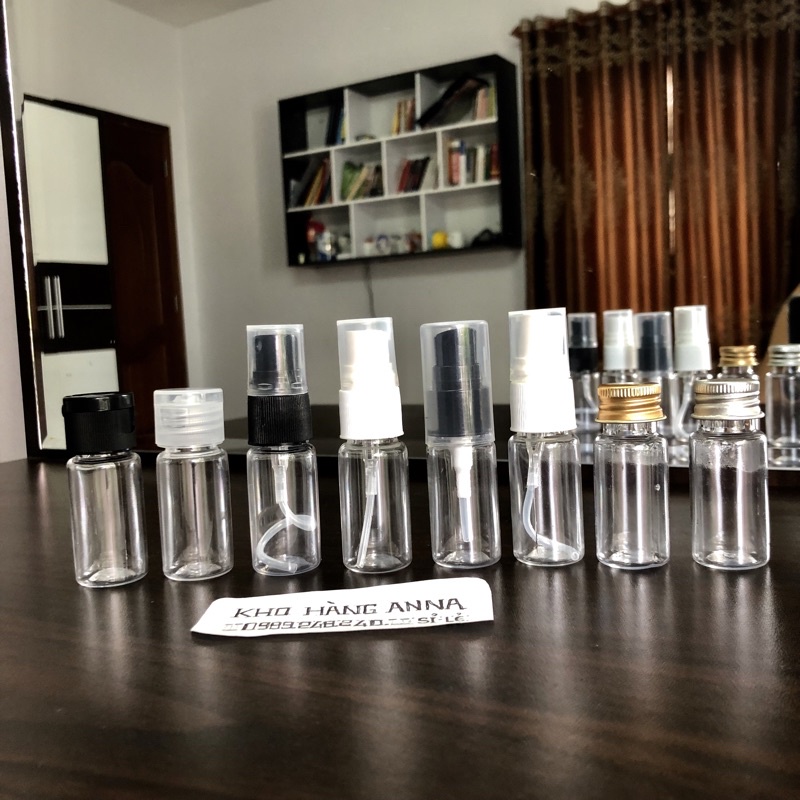 Lọ hủ chai nhựa chiết mẫu thử spa - chai pet nhỏ nắp đen/ trong suốt 10ml/ 15g/ 20ml/ 30ml đựng mỹ phẩm