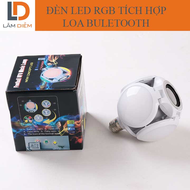 ĐÈN LED RGB TÍCH HỢP LOA BLUETOOTH 4.0 CÓ REMOTE CQ9