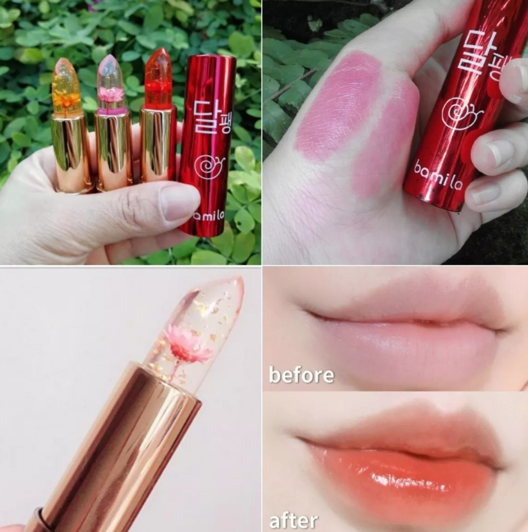 {Son có gương tiện lợi} Son Thạch Bông Ốc Sên Bamila Hàn Quốc