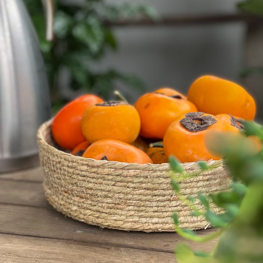 Đĩa đựng hoa quả, giỏ đựng quà băng cói se