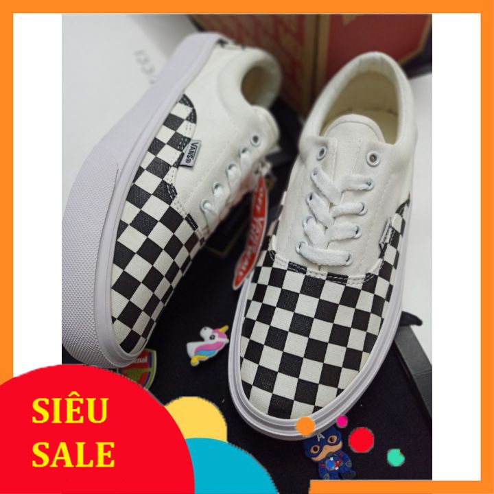 GIÀY VAN KẺ CARO CỘT DÂY. GIÀY SNEAKER NAM NỮ