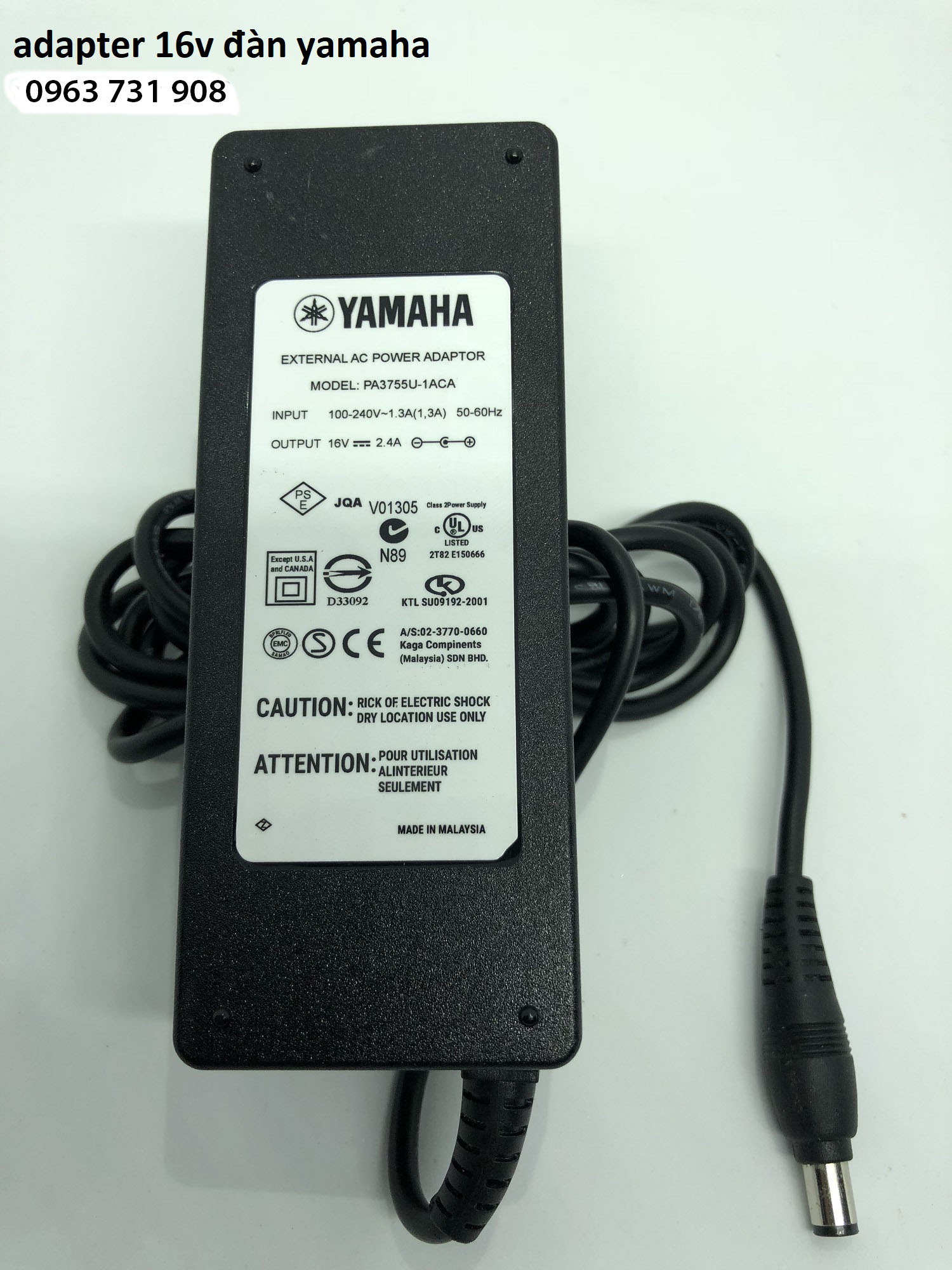 Adapter nguồn cho đàn Organ 16V chính hãng