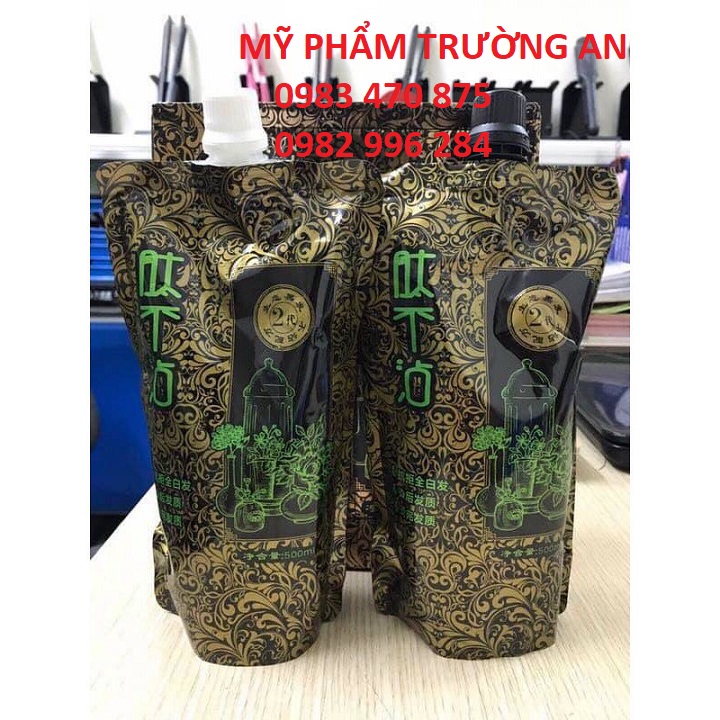 Nhuộm đen HD phủ bạc không dính da đầu phủ bạc đen tóc Phủ bạc HD Nhuộm đen nhân sâm - TA070