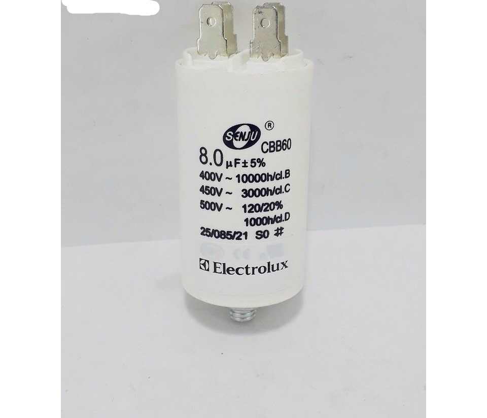 Tụ điện máy sấy ELECTROLUX CBB60 450VAC - 8.0uF+5%