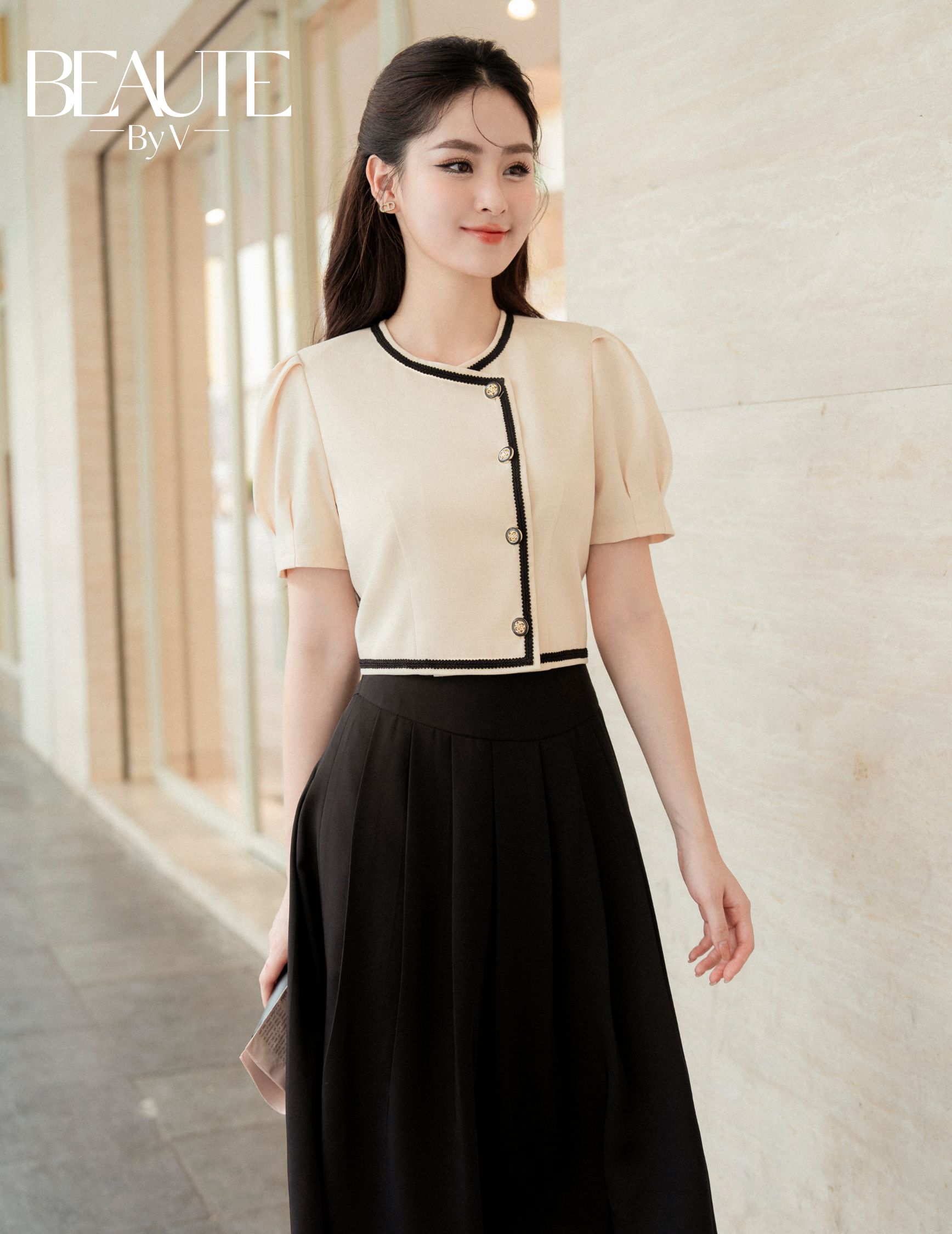BEAUTEBYV - Chân váy xếp ly Sanley