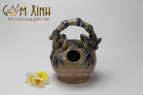 Bình vôi Bát Tràng 500ml men rạn giả cổ (160.000đ/1 cái)