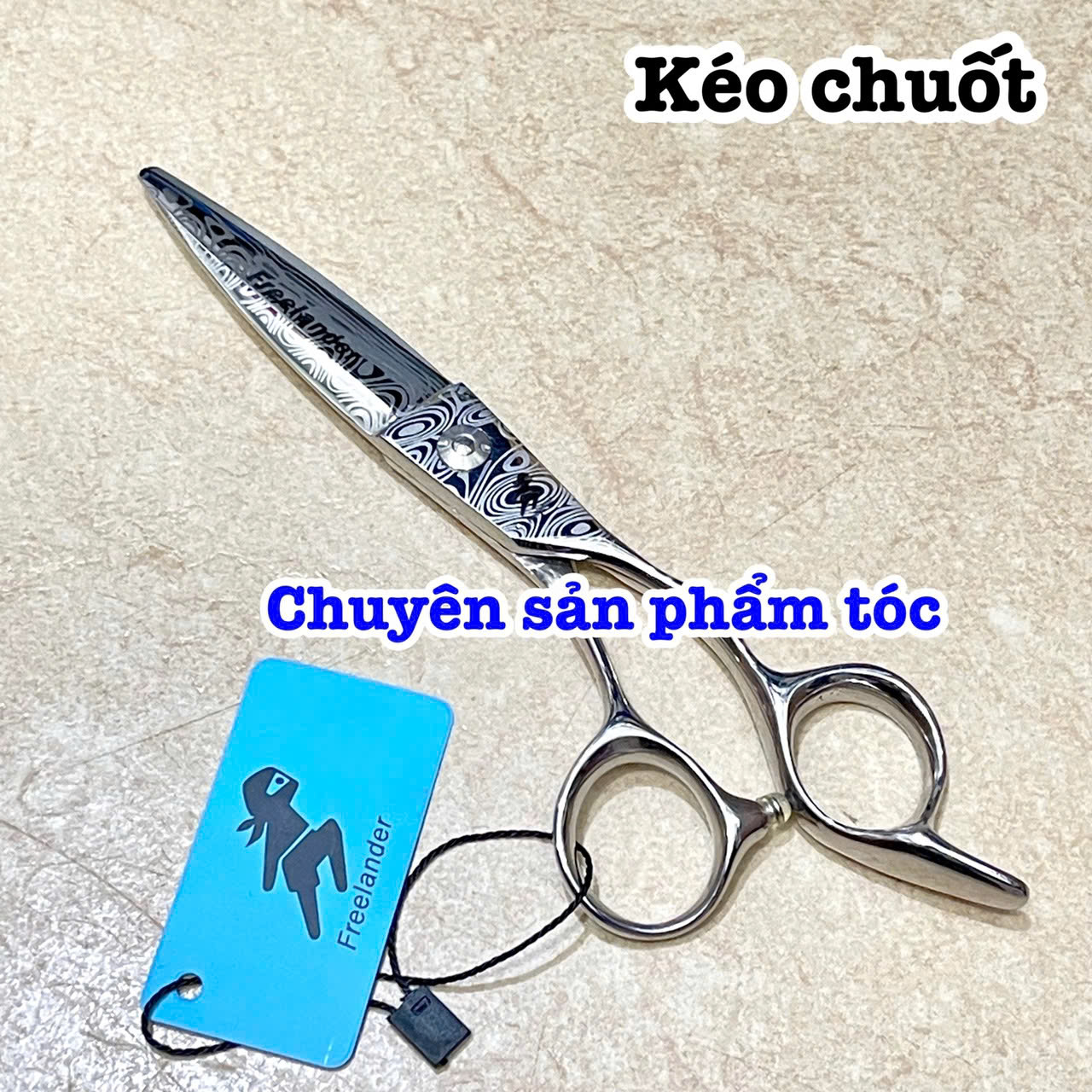 Freelander Kéo chuốt tóc cao cấp Nhật Freelander 6.0 in thép S440C độ cứng 62HRC lưỡi sắc bén thiết kế tay cầm thuận tiện