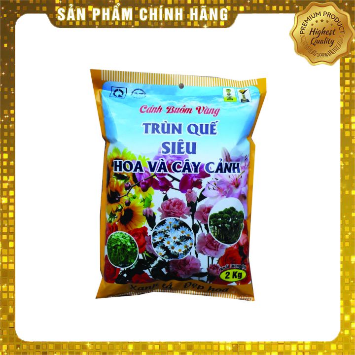 Phân trùn quế cho hoa và cây cảnh túi 2kg