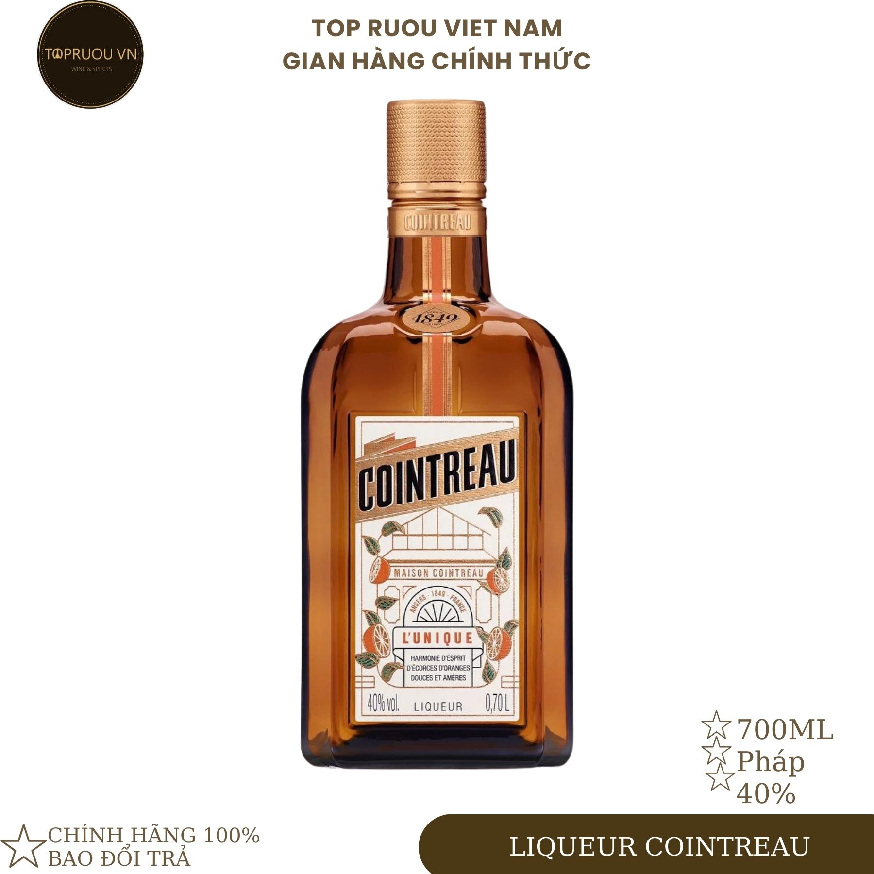[Top Rượu VN] Rượu Mùi Liqueur Contreau - Grand Marnier 700ml [Chính Hãng]