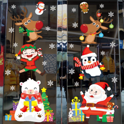 Decal trang trí Noel - 6 Hình noel dễ thương