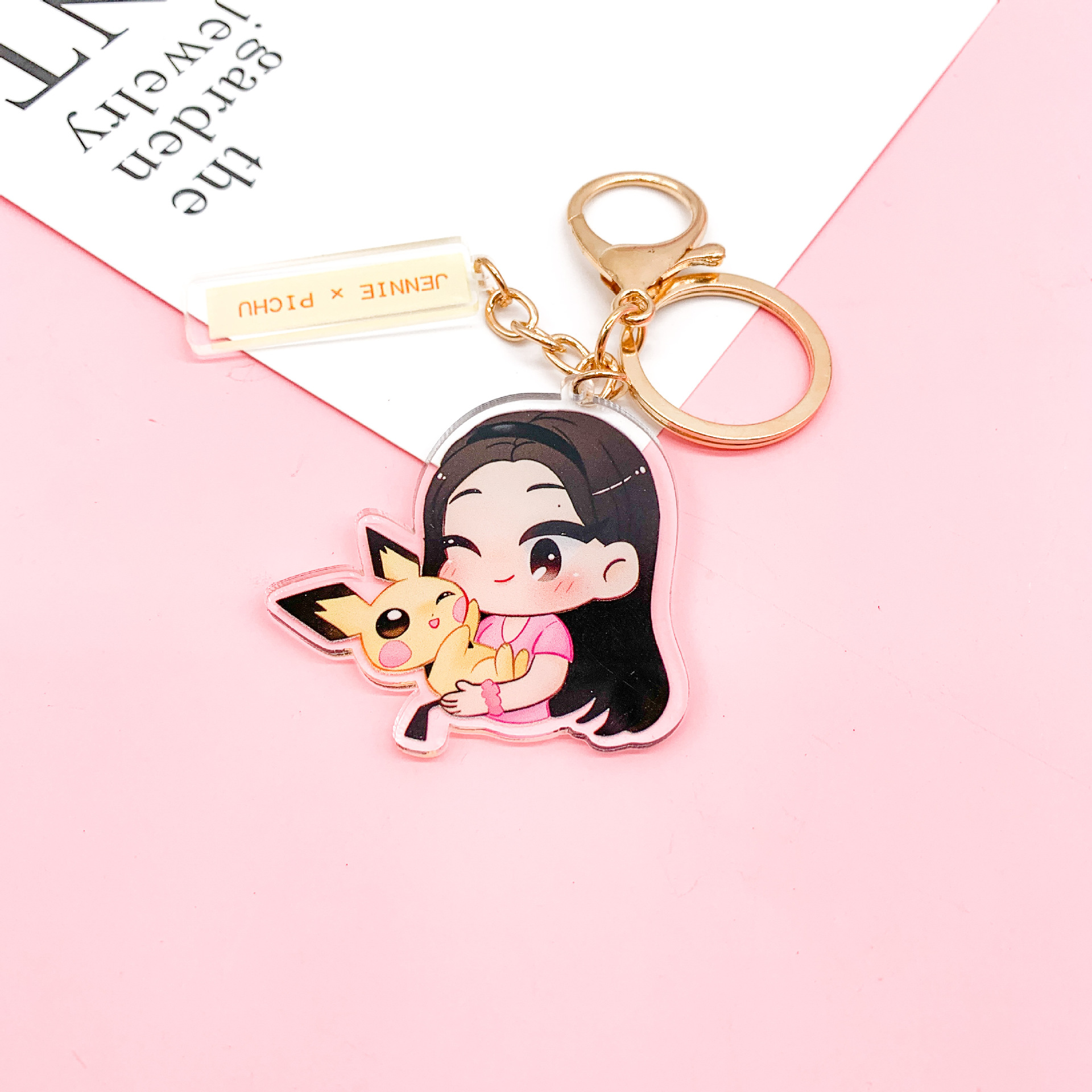 Acrylic kpop idol blackpink chibi keychain