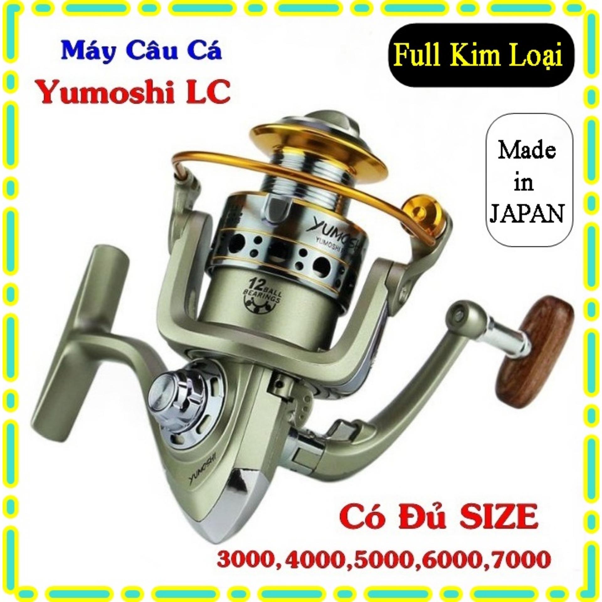 Máy câu cá yumoshi lc nhật bản 12 bạc lọai xịn có đủ size lc3000 đến lc7000
