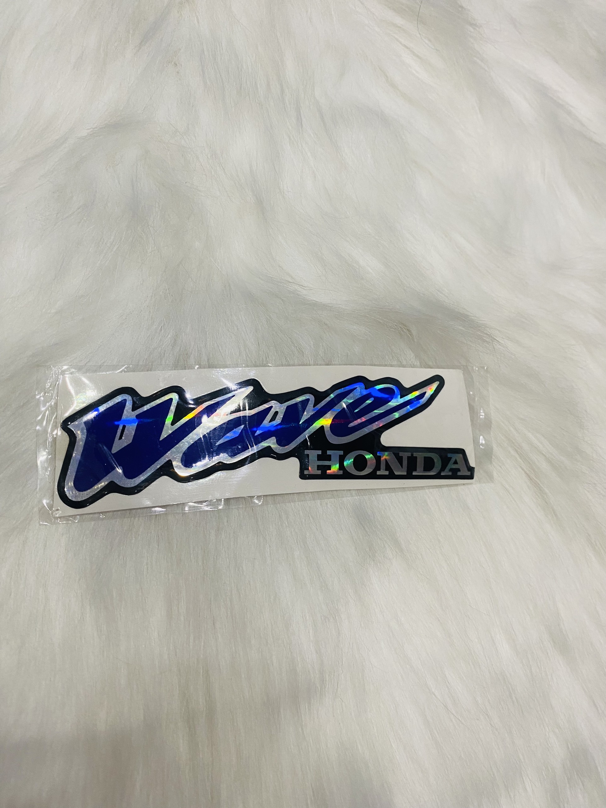 Tem logo nổi dán xe máy Honda Wave dán mặt nạ xe máy