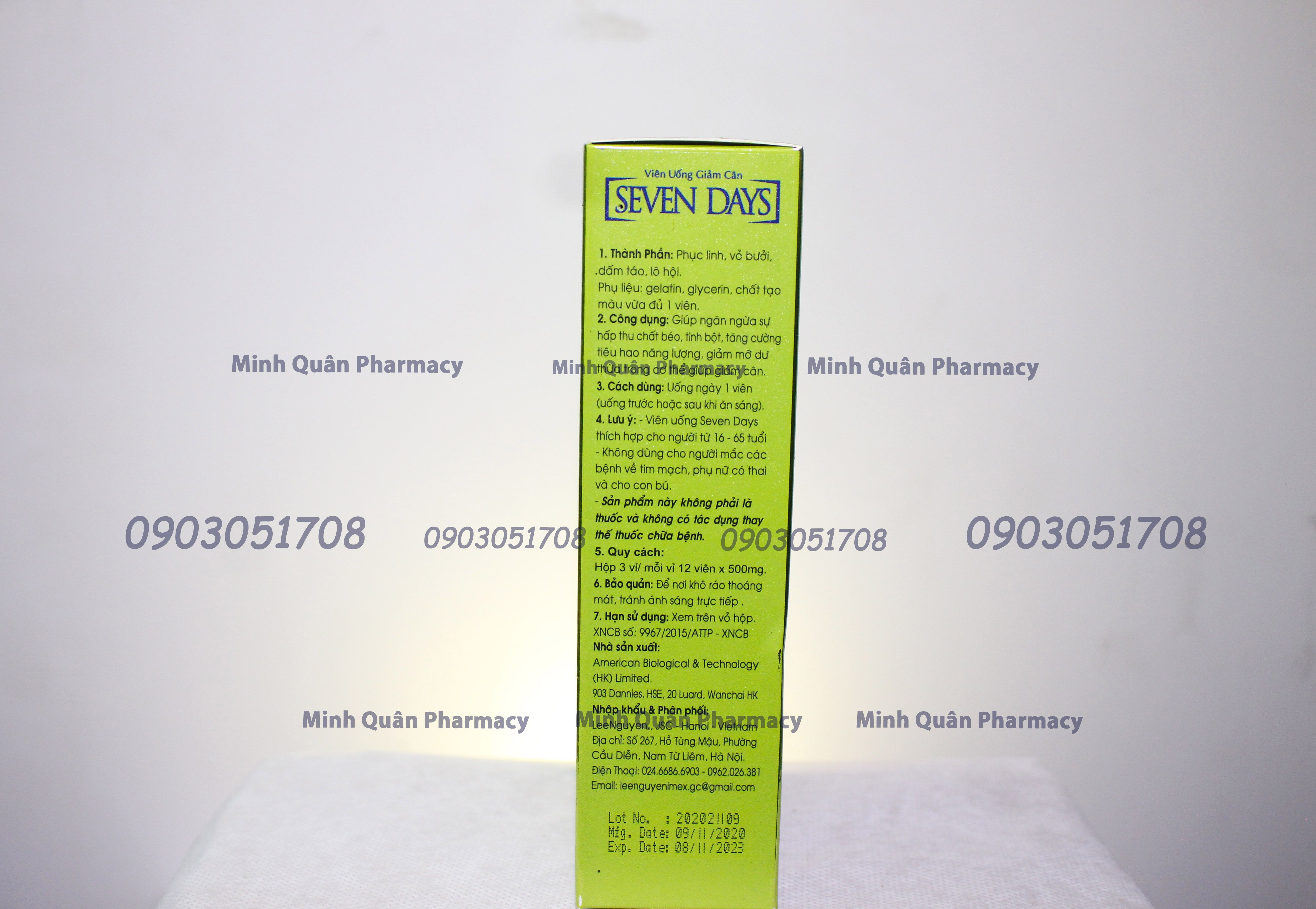 [HCM]VIÊN UỐNG GIẢM CÂN SEVENDAY 36 VIÊN
