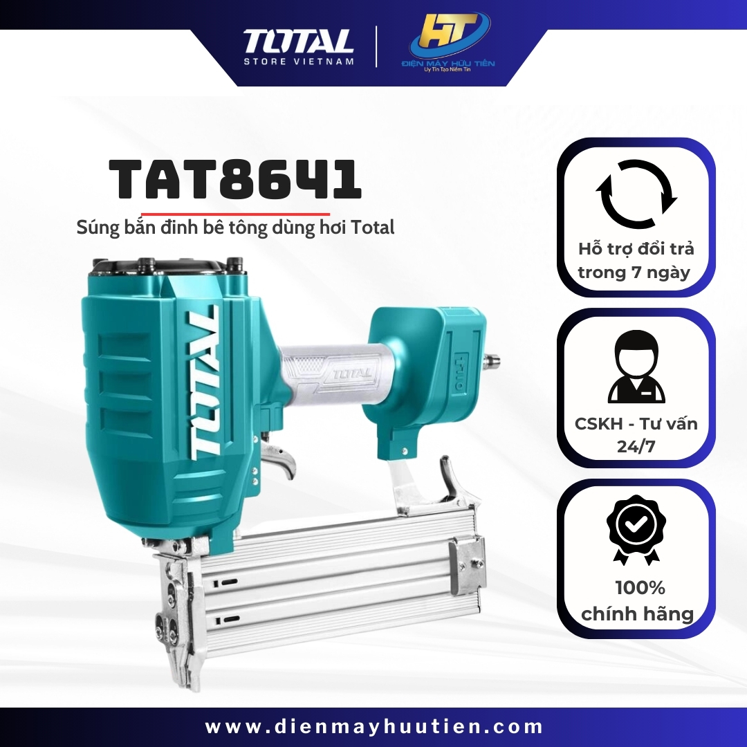 Súng bắn đinh bê tông dùng hơi Total TAT8641