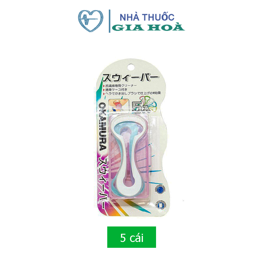[HCM]Dụng Cụ Cạo Lưỡi Okamura ( Set 5 Cây)