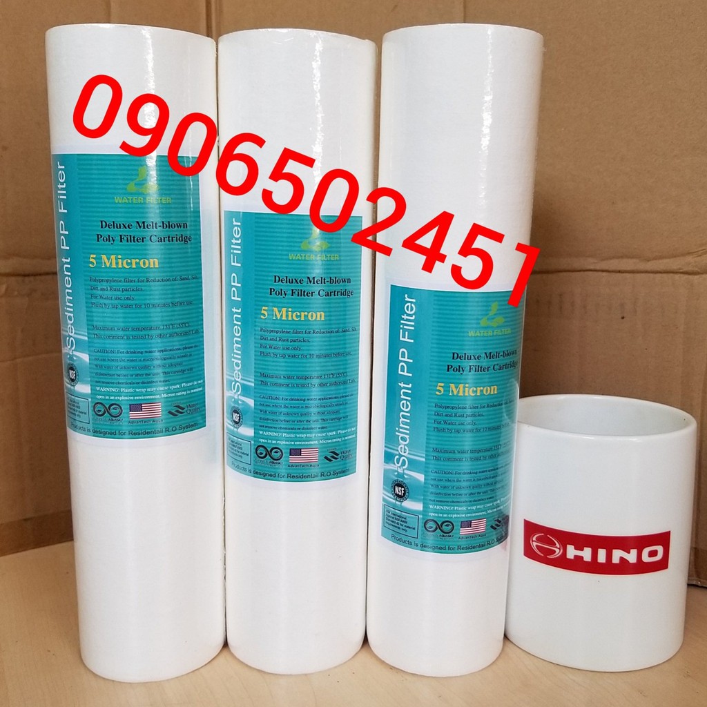 [HCM]Lõi lọc nước số 1 PP 10inch (trắng)