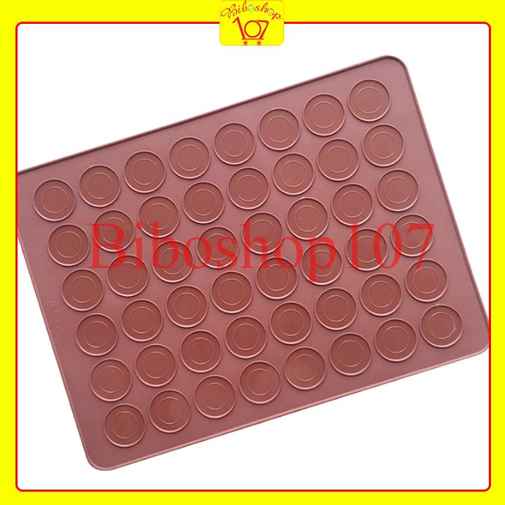 Khuôn silicon tấm nướng bánh macaron 48 ô
