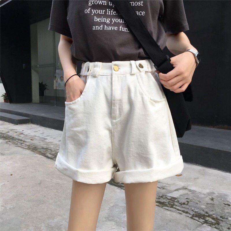 Quần Short Cạp Cao Sắn Gấu_C3