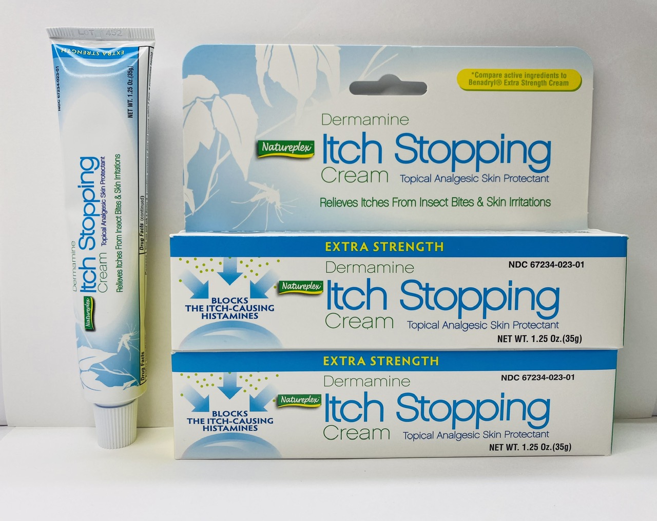 Kem bôi hết ngứa,chàm, bỏng, cháy nắng,vết thương,kích ứng da Dermanine Itch Stopping 35g-Hàng Mỹ