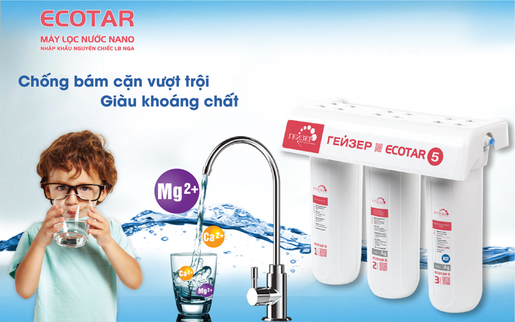 [HCM]MÁY LỌC NƯỚC NANO GEYSER ECOTAR 5