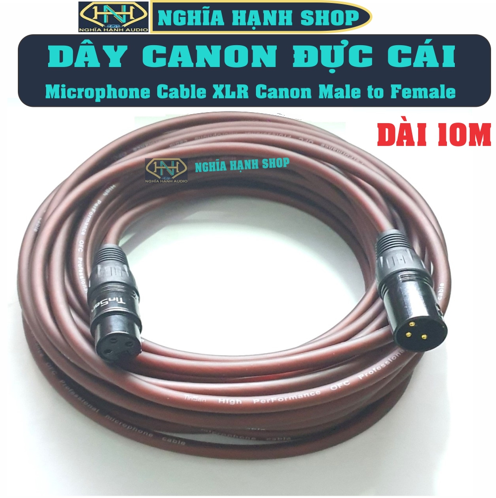 Dây Canon Đực Cái Dài 1M 2M 3M 5M 10M (Dây Canon 2 đầu, Cáp âm thanh Canon, Dây Canon loại tốt)