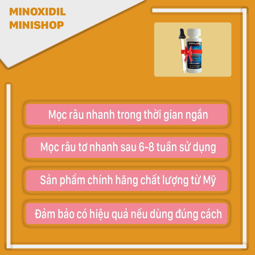 Minoxidil 5% Dạng Lỏng Mọc Râu Tóc Kirkland Mỹ