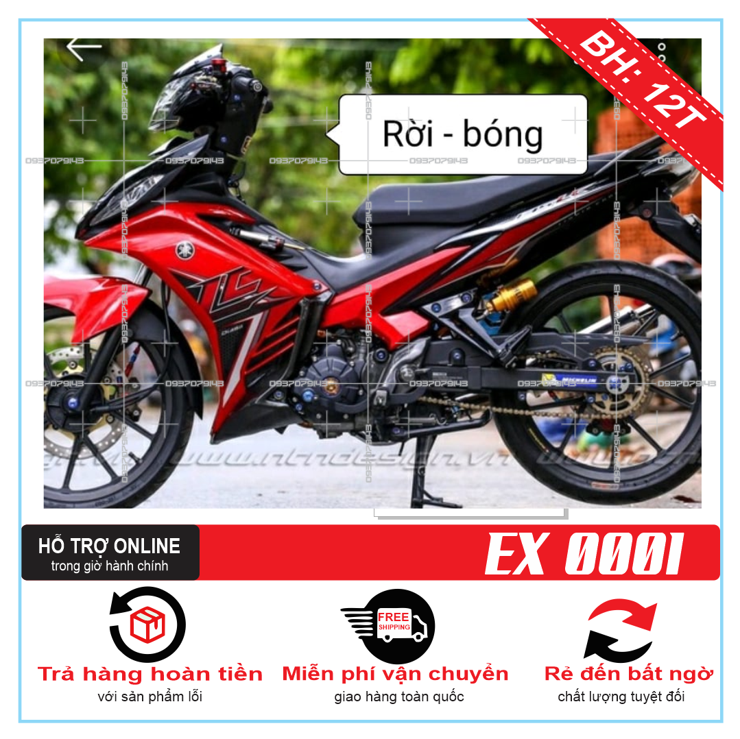 TEM XE EXCITER 2011 135 (TEM RỜI EX 2011) LC ĐỎ ĐEN