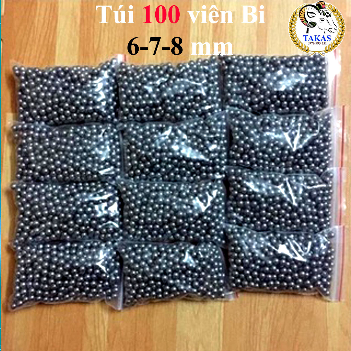 Bi 6mm-7mm-8mm làm bằng sắt