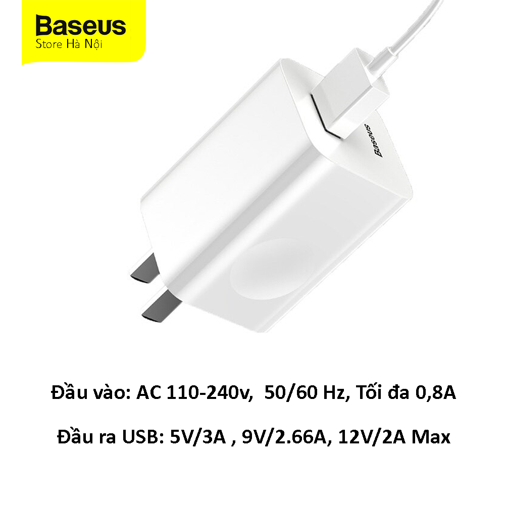 Củ sạc Baseus Quick Charge Sạc nhanh 5V/3A cho iphone samsung