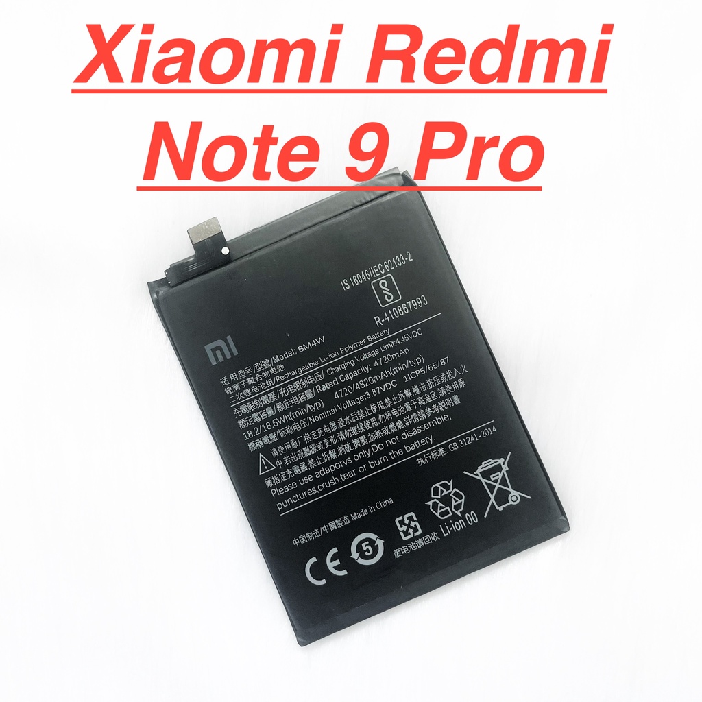 Pin xiaomi redmi note 9 pro mã bm4w dung lượng 4820 mah battery linh kiện thay thế