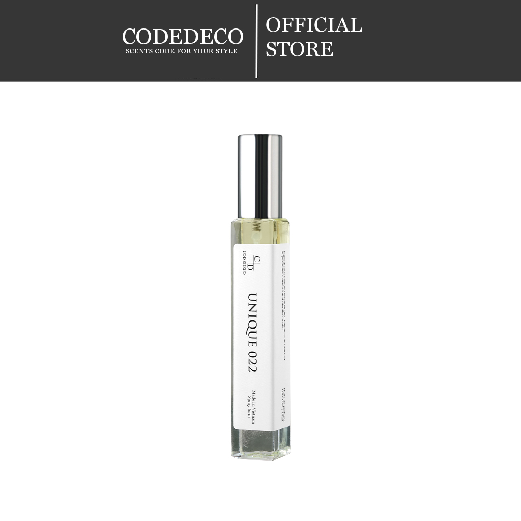 Tinh dầu nước hoa CODEDECO Unique 022 - 10ml , tươi trẻ, mát mẻ, cá tính