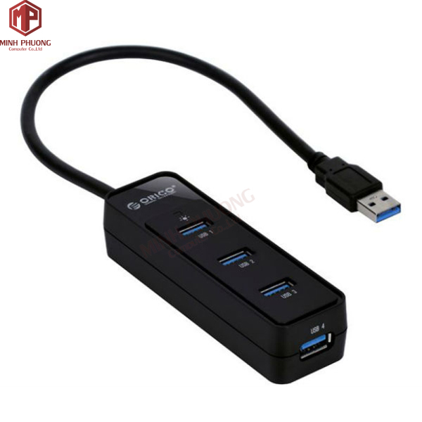 Bảng giá Bộ chia USB Hub 4 cổng USB 3.0 ORICO W5PH4-U3-BK - Hàng chính hãng Phong Vũ
