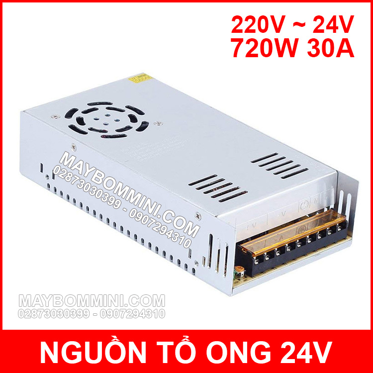 Nguồn tổ ong biến thế 220v ra 24v 30a 720w