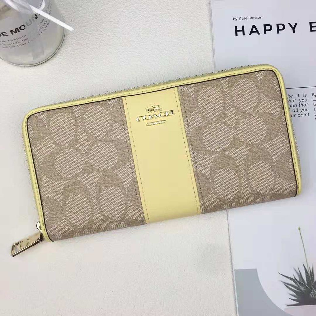 Coach ví dài nữ,ví nữ cầm tay da thật nhập khẩu 52859 ví nữ mini cầm tay