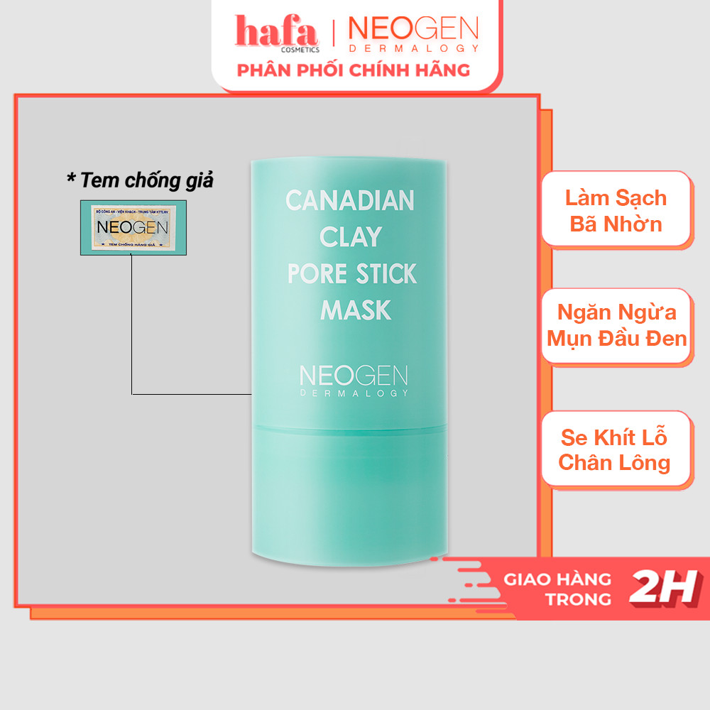 Thanh Lăn Đất Sét Làm Sạch Da, Giảm Mụn Đầu Đen Neogen Canadian Clay Pore Stick Mask 28g _ Neogen Chính Hãng