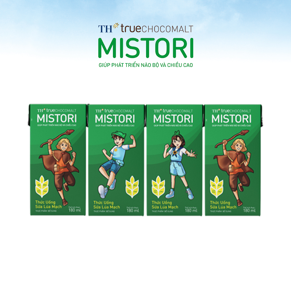 Sữa TH True Chocomalt Mistori Lúa Mạch 180ml thùng 48 hộp. Date luôn mới.