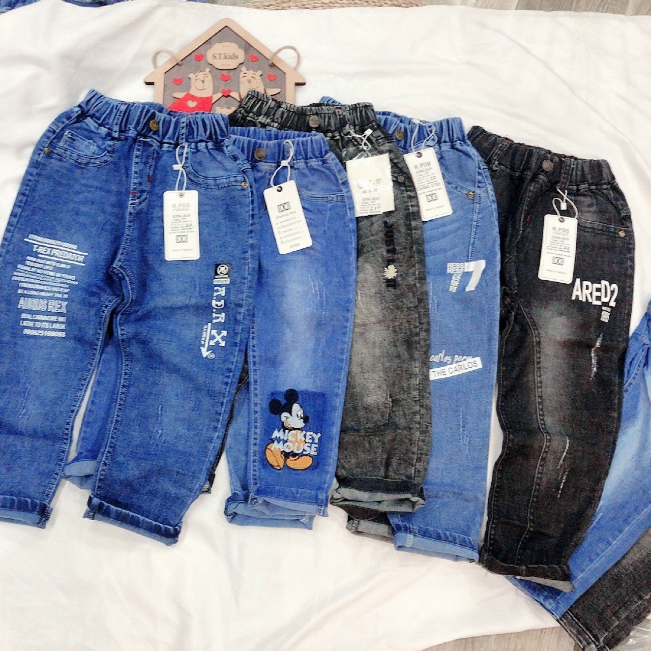 [Hoàn tiền 6%] QUẦN JEANS DÀI CHO BÉ TRAI 7-45KG - (không kèm dây thắc lưng)