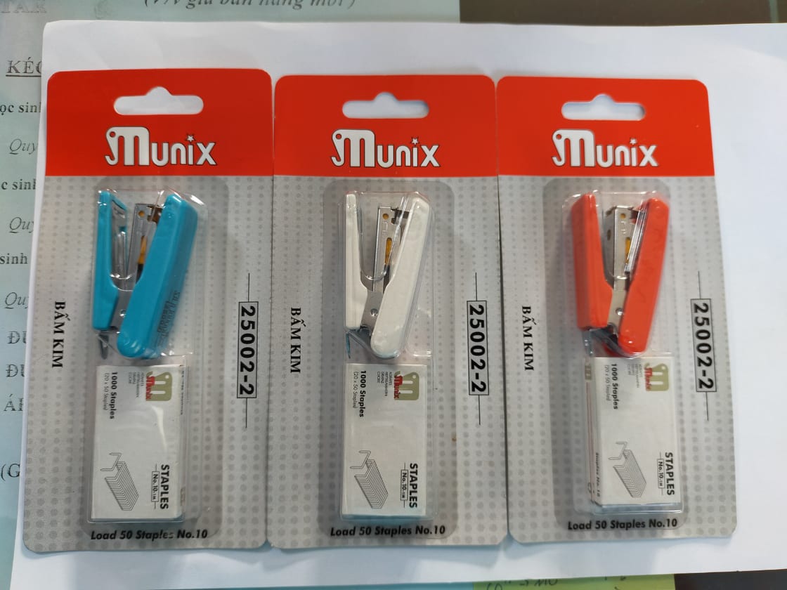 [HCM]Bấm Kim Số 10 Munix Ấn Độ (tặng 1 hộp kim bấm số 10)