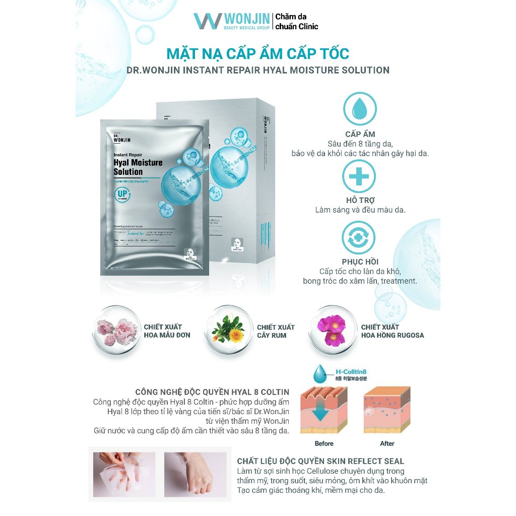 Mặt Nạ Giấy Wonjin Hàn Quốc 30g