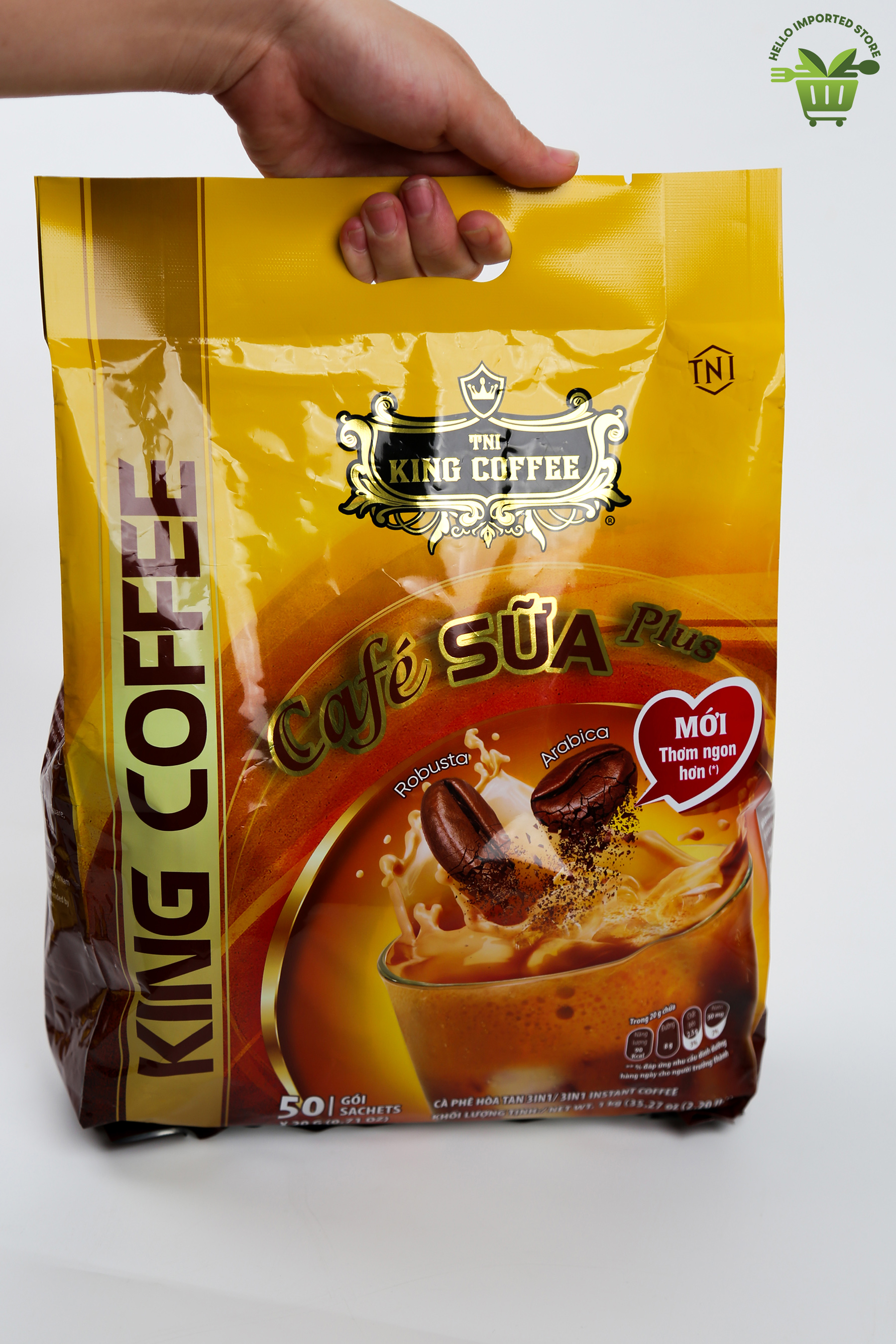 Cà Phê Sữa Hoà Tan King Coffee - Túi 50 gói * 20g