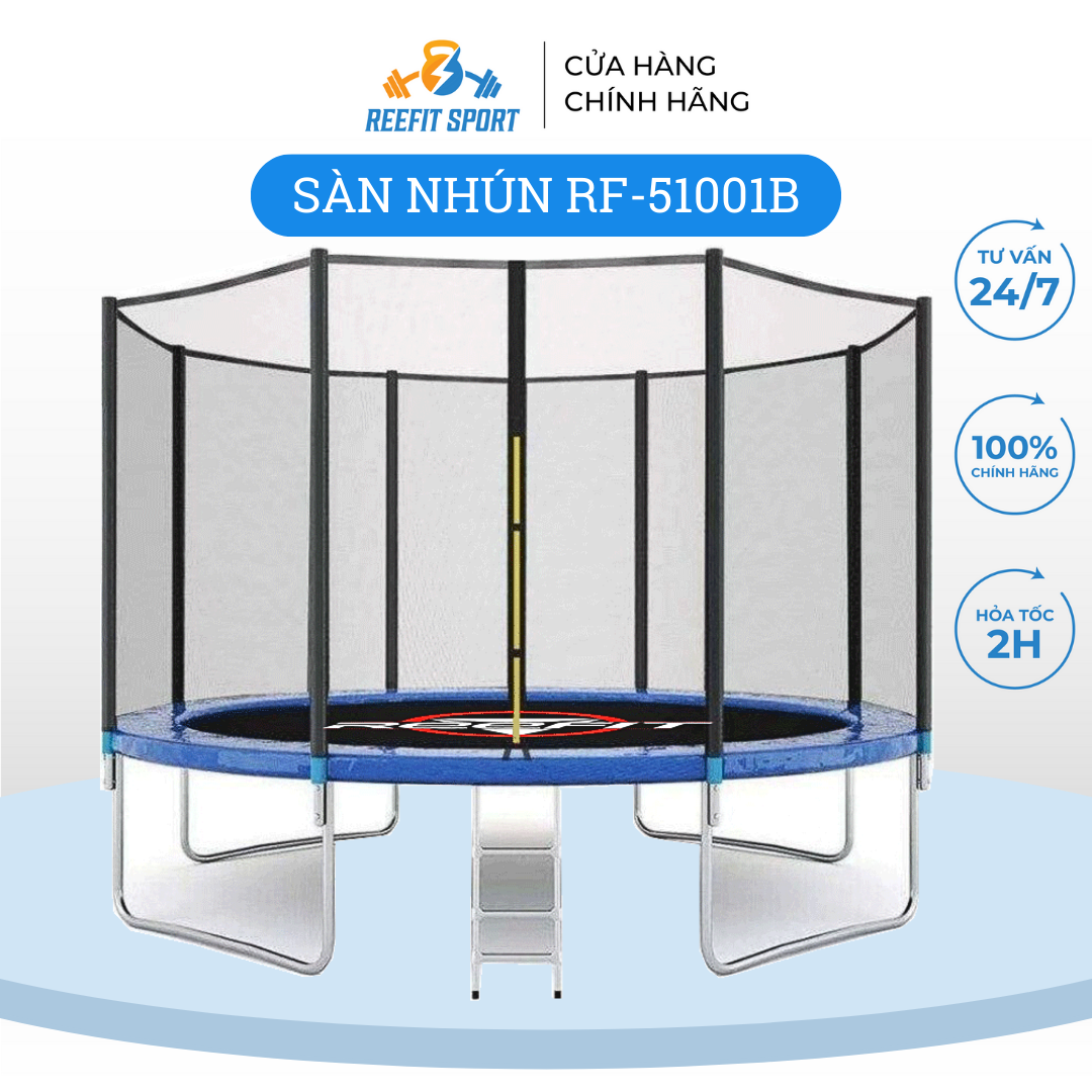 Sàn nhún bạc nhún thảm nhún Reefit trẻ em có lưới xung quanh 1m83 RF-51001B