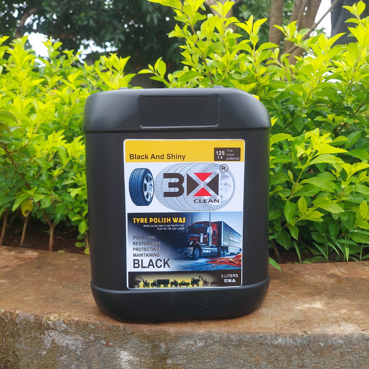 DUNG DỊCH ĐÁNH BÓNG LỐP Ô TÔ XE MÁY CAN 5 LÍT