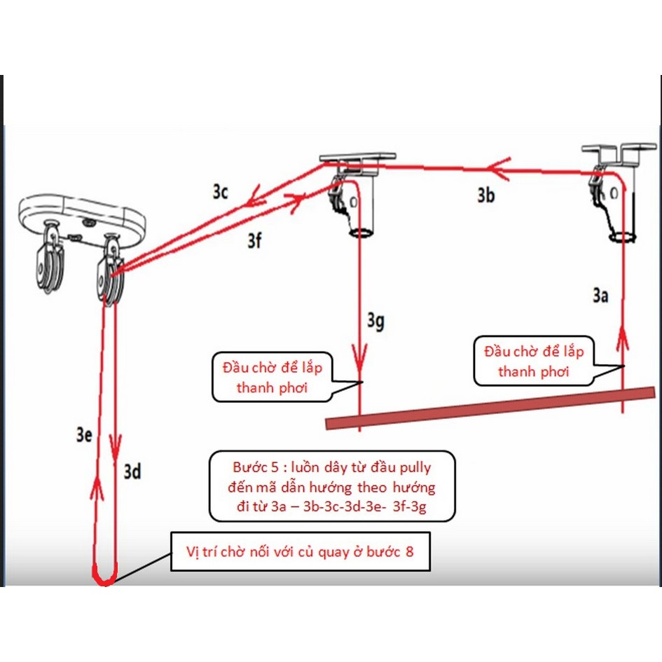 [HCM]COMBO LINH KIỆN GIÀN PHƠI ĐỒ NÂNG HẠ THÔNG MINH