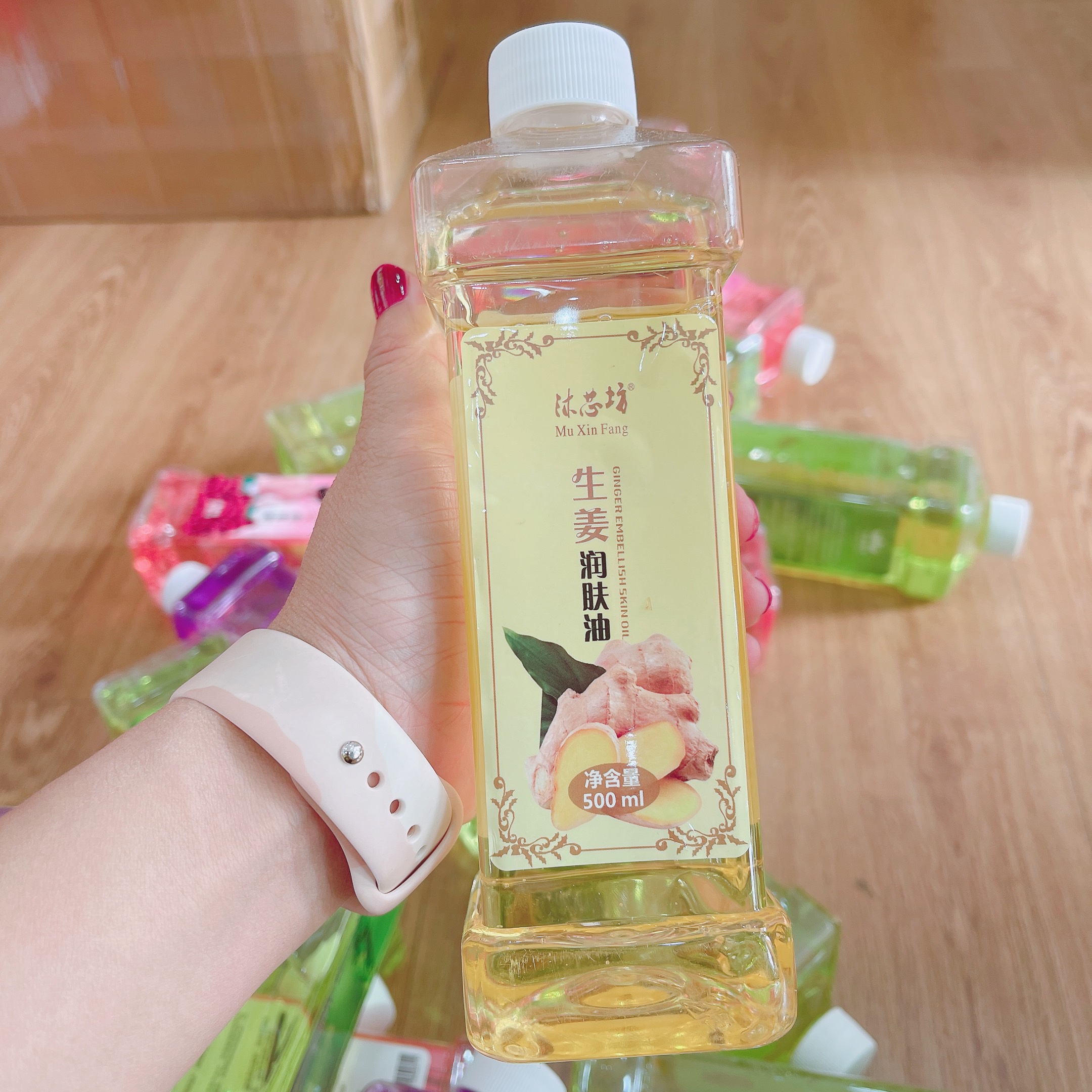 Tinh dầu massage body đủ mùi hương chai 500ml và 750ml | Tinh dầu gừng massage