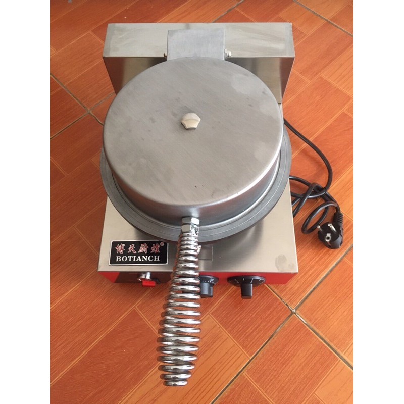 Máy làm vỏ kem ốc quế, bánh ốc quế 2 mặt trơn