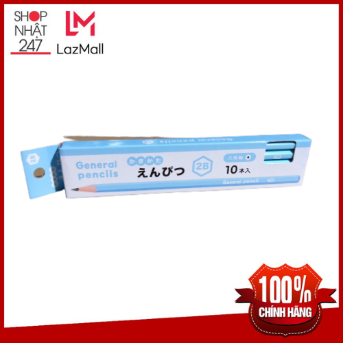 Set 10 Bút Chì 2B nội địa Nhật Bản